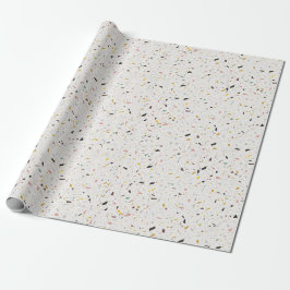 Kleurrijk modern terrazzo textuurpatroon cadeaupapier