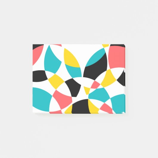 Kleurrijk, modern, trendy, cool, uniek rondje post-it® notes (Voorkant)