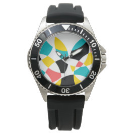 Kleurrijk, modern, trendy, koel, uniek cirkelvormi horloge