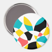 Kleurrijk, modern, trendy, koel, uniek cirkelvormi magneet (Voorkant / Achterkant)
