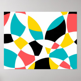 Kleurrijk, modern, trendy, koel, uniek cirkelvormi poster