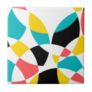 Kleurrijk, modern, trendy, koel, uniek cirkelvormi tegeltje