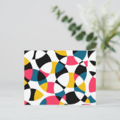 Kleurrijk, modern, trendy, koele cirkelvormig briefkaart (Staand voorkant)