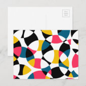 Kleurrijk, modern, trendy, koele cirkelvormig briefkaart (Voorkant / Achterkant)