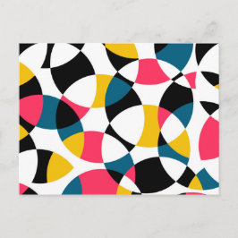 Kleurrijk, modern, trendy, koele cirkelvormig briefkaart