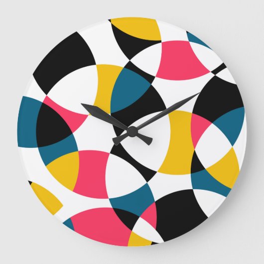 Kleurrijk, modern, trendy, koele cirkelvormig grote klok (Voorkant)