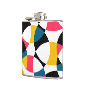 Kleurrijk, modern, trendy, koele cirkelvormig heupfles (Links)