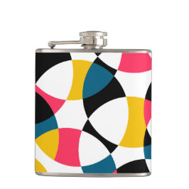 Kleurrijk, modern, trendy, koele cirkelvormig heupfles