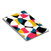 Kleurrijk, modern, trendy, koele cirkelvormig notitieboek (Rechterzijde)