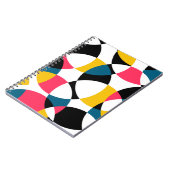Kleurrijk, modern, trendy, koele cirkelvormig notitieboek (Linkerzijde)