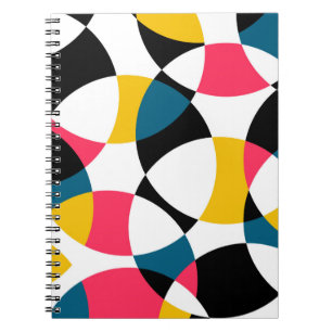 Kleurrijk, modern, trendy, koele cirkelvormig notitieboek
