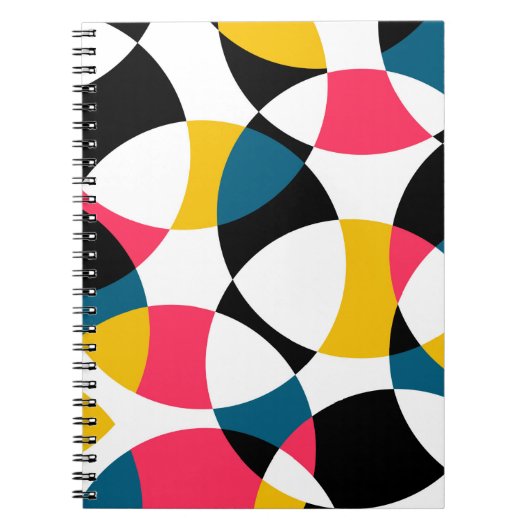 Kleurrijk, modern, trendy, koele cirkelvormig notitieboek (Voorkant)
