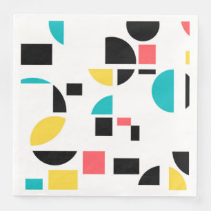 Kleurrijk, modern, trendy, leuk, vrolijk geometris servet