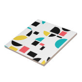 Kleurrijk, modern, trendy, leuk, vrolijk geometris tegeltje (Zijkant)
