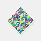 kleurrijk modern tropisch botanisch patroon servet (Hoek)