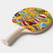 Kleurrijk Modern Typografisch Stripboek Tafeltennisbatje (Voorkant Gekanteld)