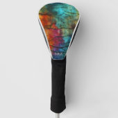 Kleurrijk Modern Vervuild Abstract Monogram Golfheadcover (Voorkant)
