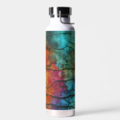 Kleurrijk Modern Vervuild Abstract Monogram Waterfles (Links)