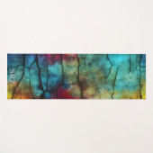Kleurrijk Modern Vervuild Abstract Monogram Yogamat (Voorkant (horizontaal))