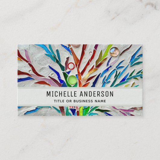 Kleurrijk Modern Visitekaartje (Voorkant)