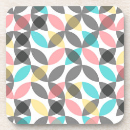 Kleurrijk, modern, vrolijk cirkelvormig geometrisc bier onderzetter