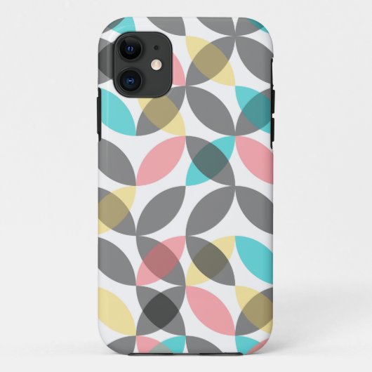 Kleurrijk, modern, vrolijk cirkelvormig geometrisc Case-Mate iPhone case (Achterkant)