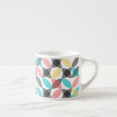 Kleurrijk, modern, vrolijk cirkelvormig geometrisc espresso kop (Rechts)