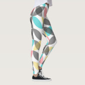 Kleurrijk, modern, vrolijk cirkelvormig geometrisc leggings (Rechts)