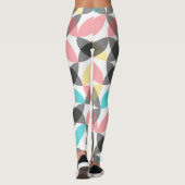 Kleurrijk, modern, vrolijk cirkelvormig geometrisc leggings (Achterkant)
