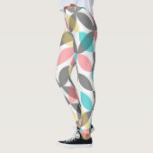 Kleurrijk, modern, vrolijk cirkelvormig geometrisc leggings (Links)