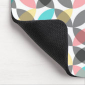 Kleurrijk, modern, vrolijk cirkelvormig geometrisc muismat (Hoek)