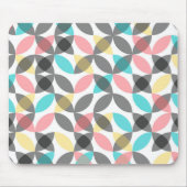 Kleurrijk, modern, vrolijk cirkelvormig geometrisc muismat (Voorkant)