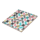 Kleurrijk, modern, vrolijk cirkelvormig geometrisc tegeltje (Zijkant)