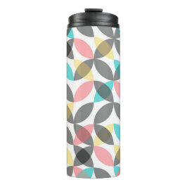 Kleurrijk, modern, vrolijk cirkelvormig geometrisc thermosbeker