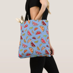 Kleurrijk Modern Watermeloenpatroon Tote Bag