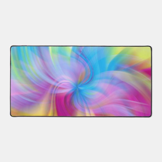 Kleurrijk Modern Waterverf Pattern Bureaumat (Voorkant)