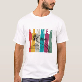 Kleurrijk modern zomerdesign t-shirt