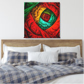 Kleurrijk Moderne Abstracte Kunstpatroon #09 Canvas Afdruk (Insitu (Slaapkamer))