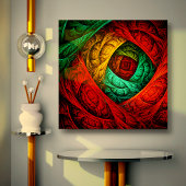 Kleurrijk Moderne Abstracte Kunstpatroon #09 Canvas Afdruk