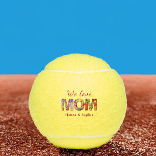 Kleurrijk Moederdagcadeau - Bloemliefde Tennisballen