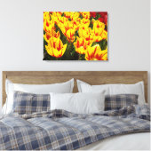 Kleurrijk Moedig Canvas Kunst Geel Rode Tulpen (Insitu (Slaapkamer))