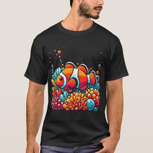 Kleurrijk & Moedig: De Clownvis Geest T-shirt (Voorkant)
