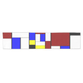 Kleurrijk Mondriaan Stijl Rood, Blauw, Geel Patroo Korte Tafelloper (Horizontaal)