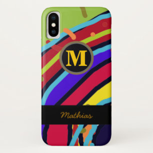 kleurrijk monogram abstracte koel Case-Mate iPhone case