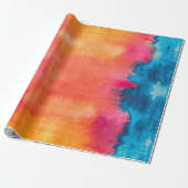 Kleurrijk Monogram Cadeau Seizoensgebonden Verjaar Cadeaupapier (Uitgerold)