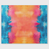 Kleurrijk Monogram Cadeaupapier Seizoensgebonden V (Vlak)