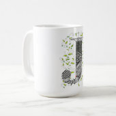 Kleurrijk monogram letter J Mok (Voorkant links)