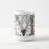 Kleurrijk monogram letter M Mok (Center)