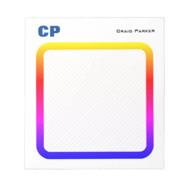 Kleurrijk Monogram Professioneel Eenvoudig Minimal Notitieblok