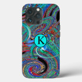 Kleurrijk Monogram Trendy Abstract Case-Mate iPhone Case (Achterkant)